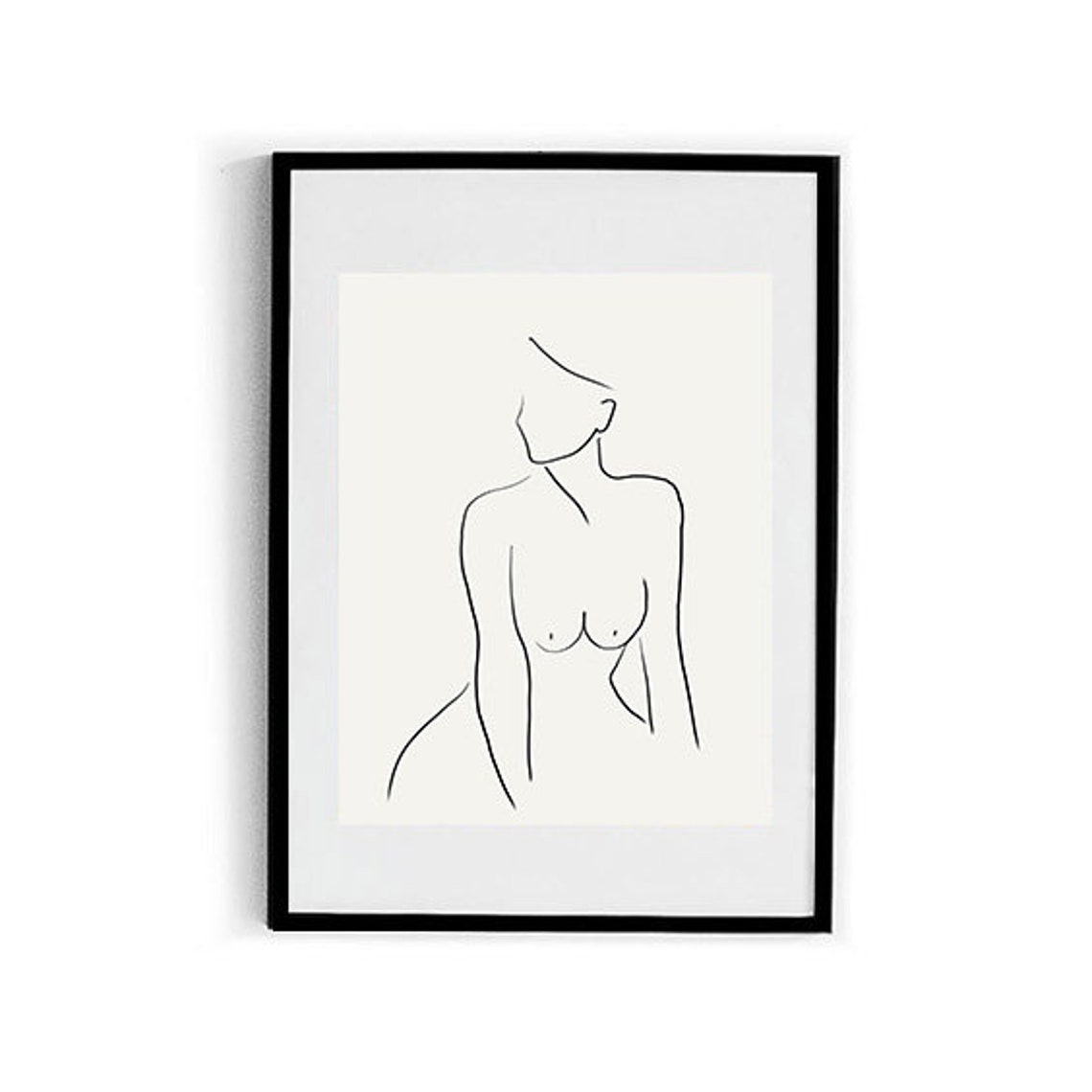 Woman Figure Line Art Sketch Minimalist Female Body Drawing Poster - Image 2