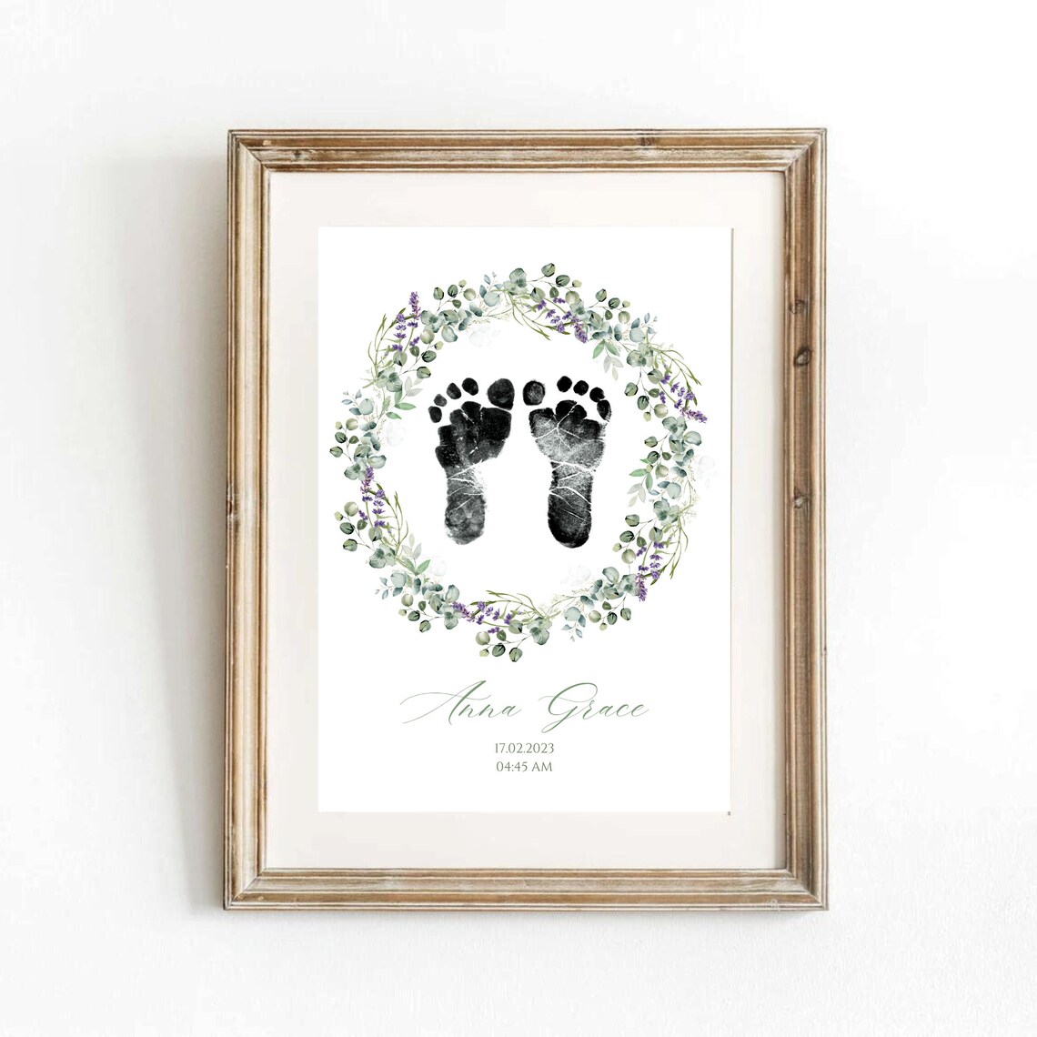 Lavander Eucalyptus Baby Footprints Keepsake - Image 3
