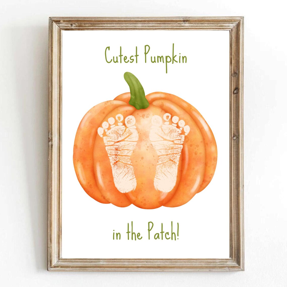 My First Autumn Keepsake Footprint Art Print