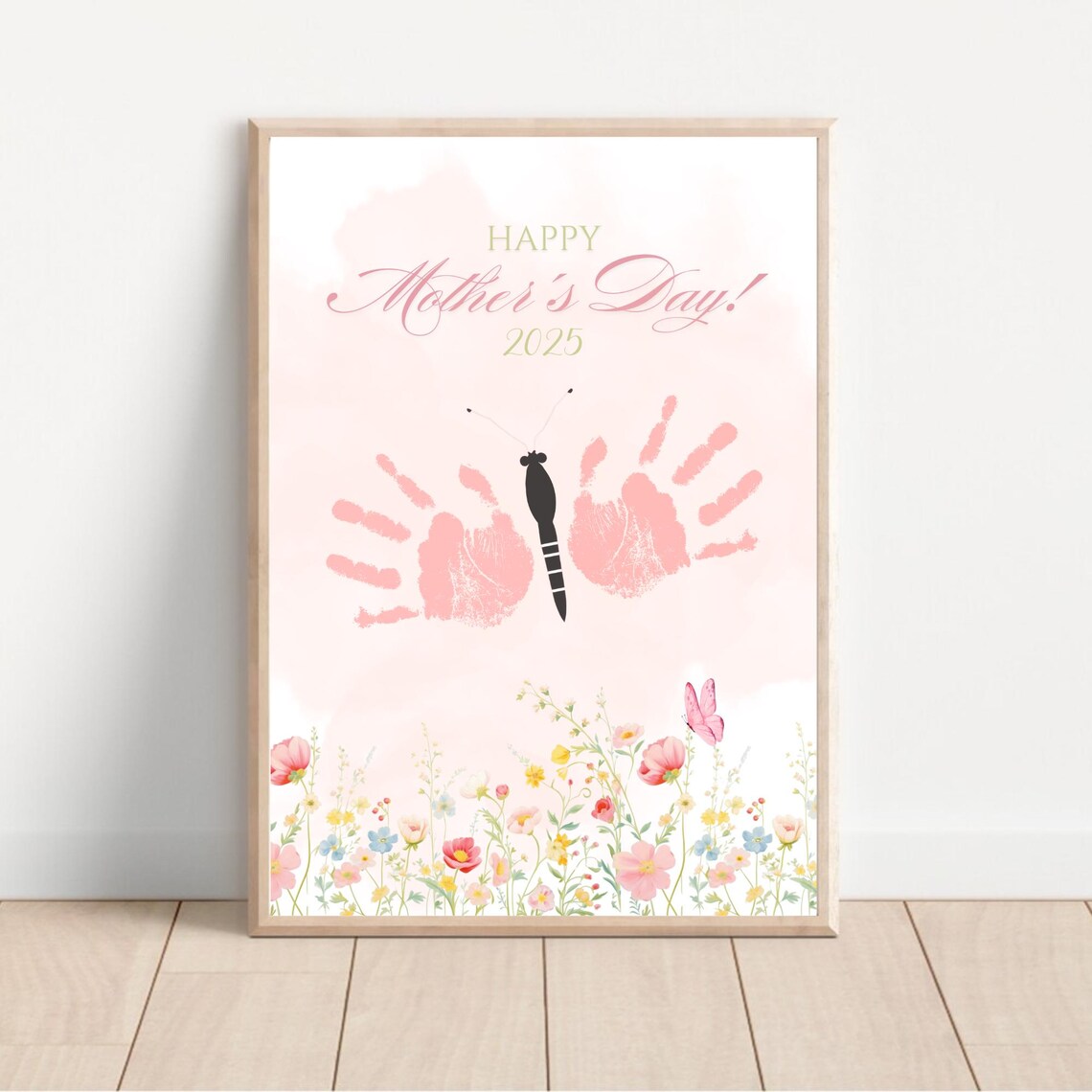 My First Mother's Day Butterfly Footprint Art Print - Image 2