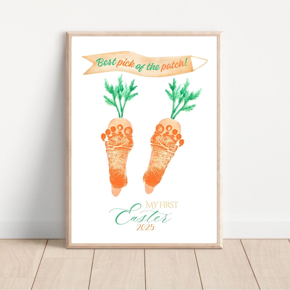 Baby Footprint Carrot Easter Craft Best Pick of the Patch Poster - Image 2