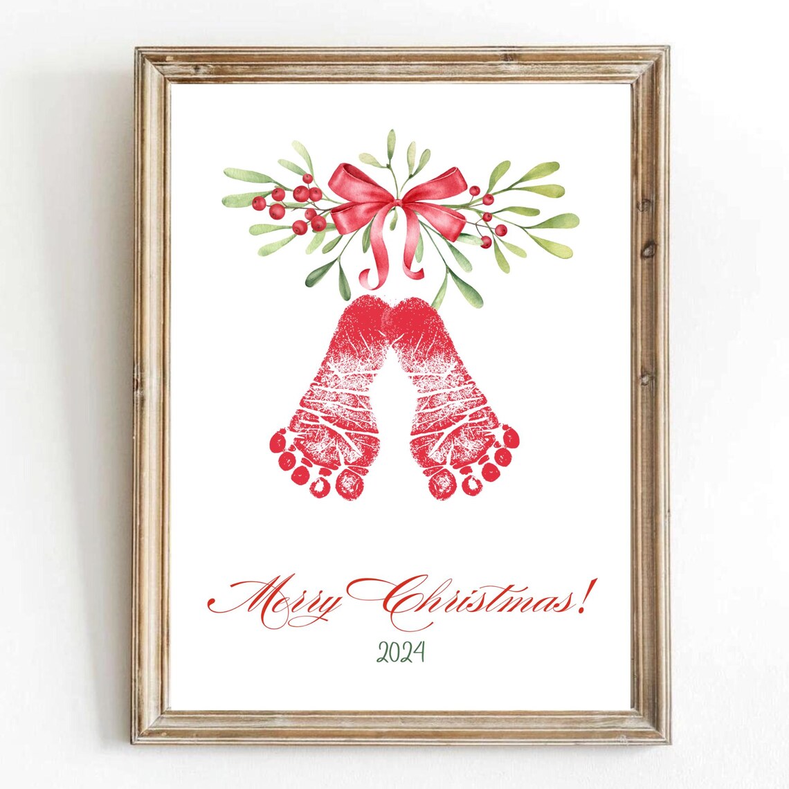 Baby's First Christmas Footprint Keepsake Print