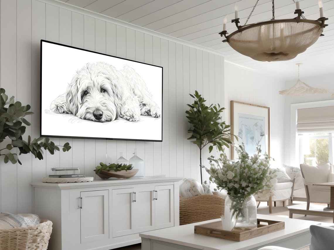 Golden Doodle Dog Watercolor Art Print - Image 3