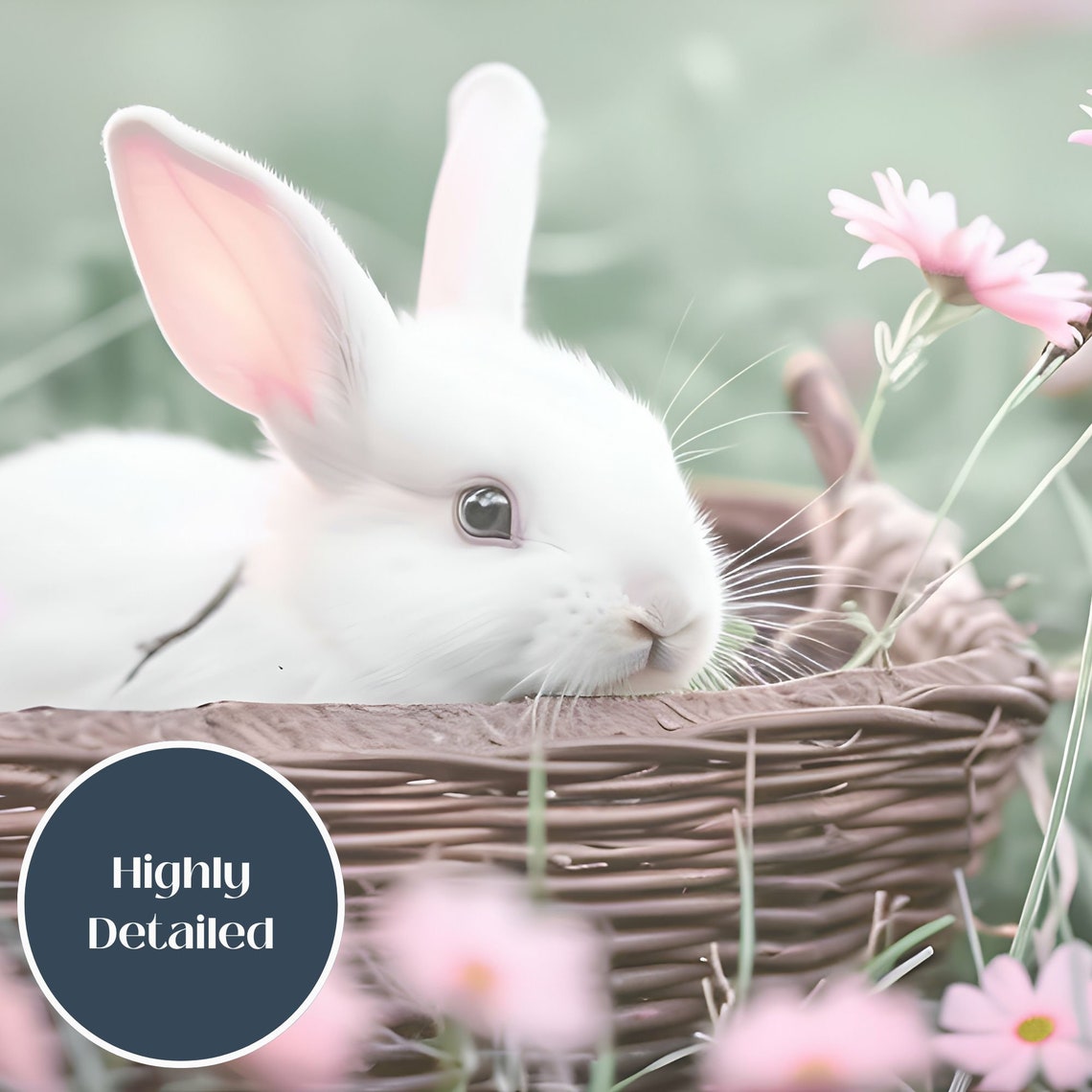 Easter Bunny Floral Art for TV - Image 3