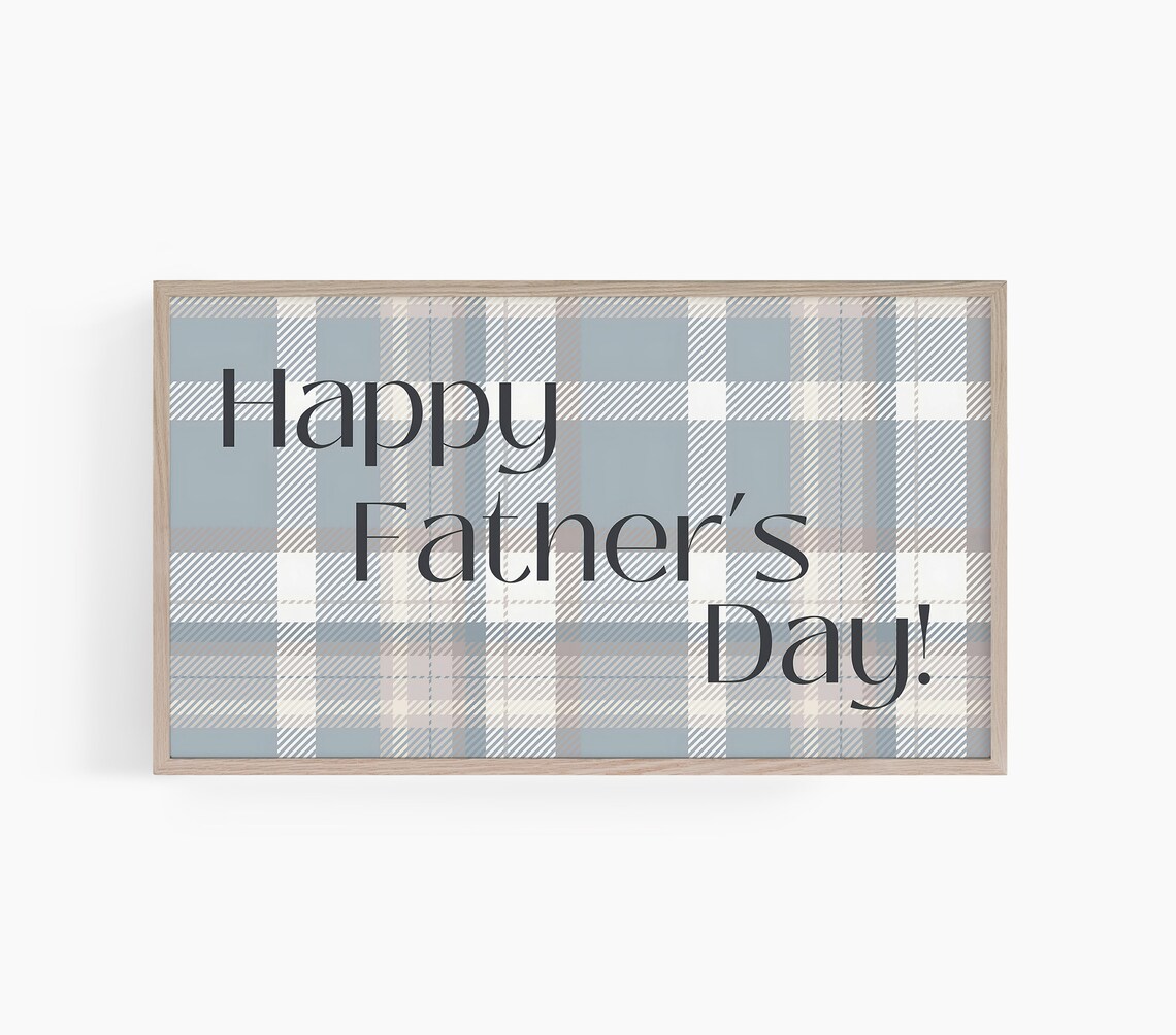 Happy Fathers Day Frame TV Art, Dad Gift Print