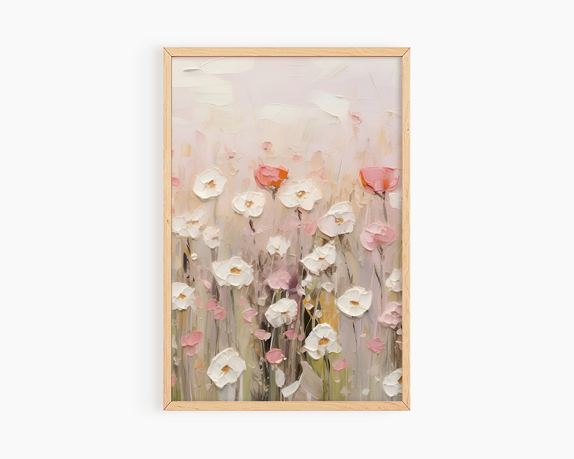 Wildflower Art Print, Boho Girls Room Decor