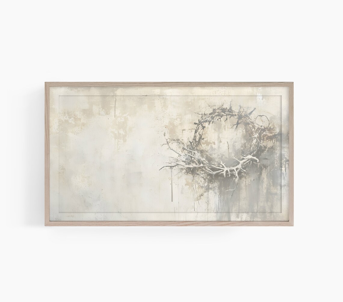 He Is Risen Christian Easter TV Art, Religious Print