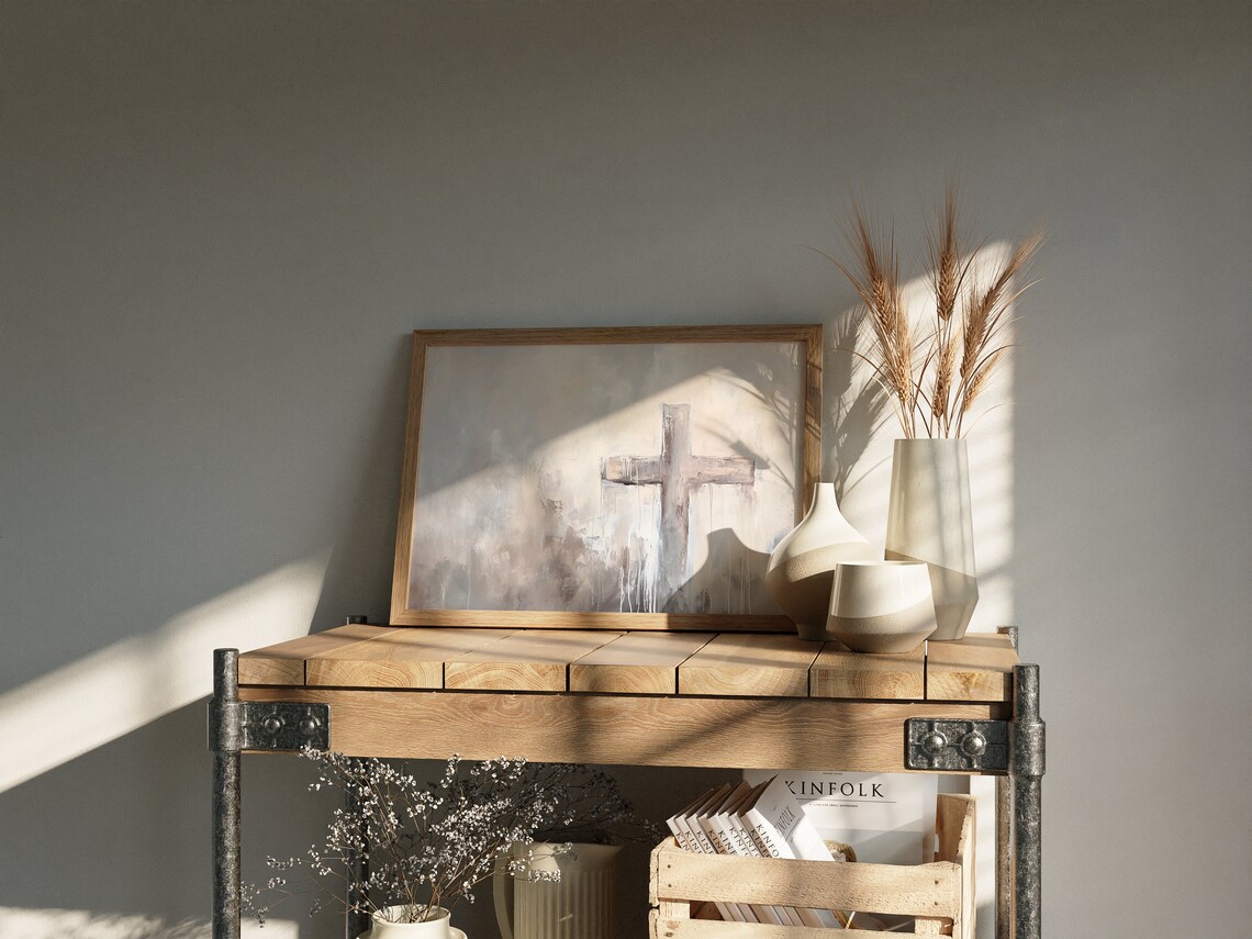 Cross Christian Easter Decor, Cross Painting - Image 3