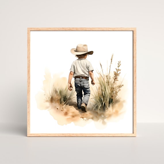 Cowboy Nursery Decor Cowboy Nursery Print Boys Room Wall Art Western Boys Decor Boys Room