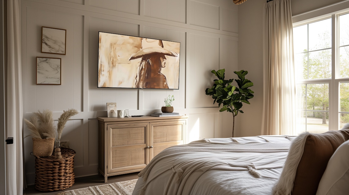 Abstract Cowgirl Art Print, Western Farmhouse Decor - Image 3