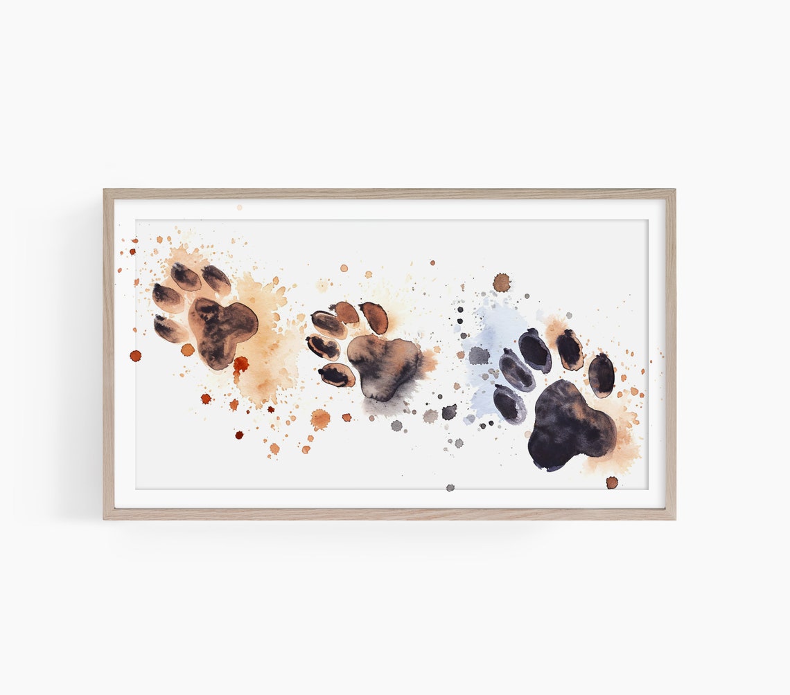 Dog Paw Print, Dog Lover Wall Art Print