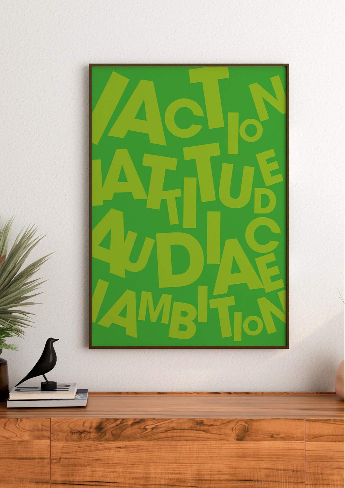 Iaction Iattitude Audiace Iambition Minimalist Poster - Image 3