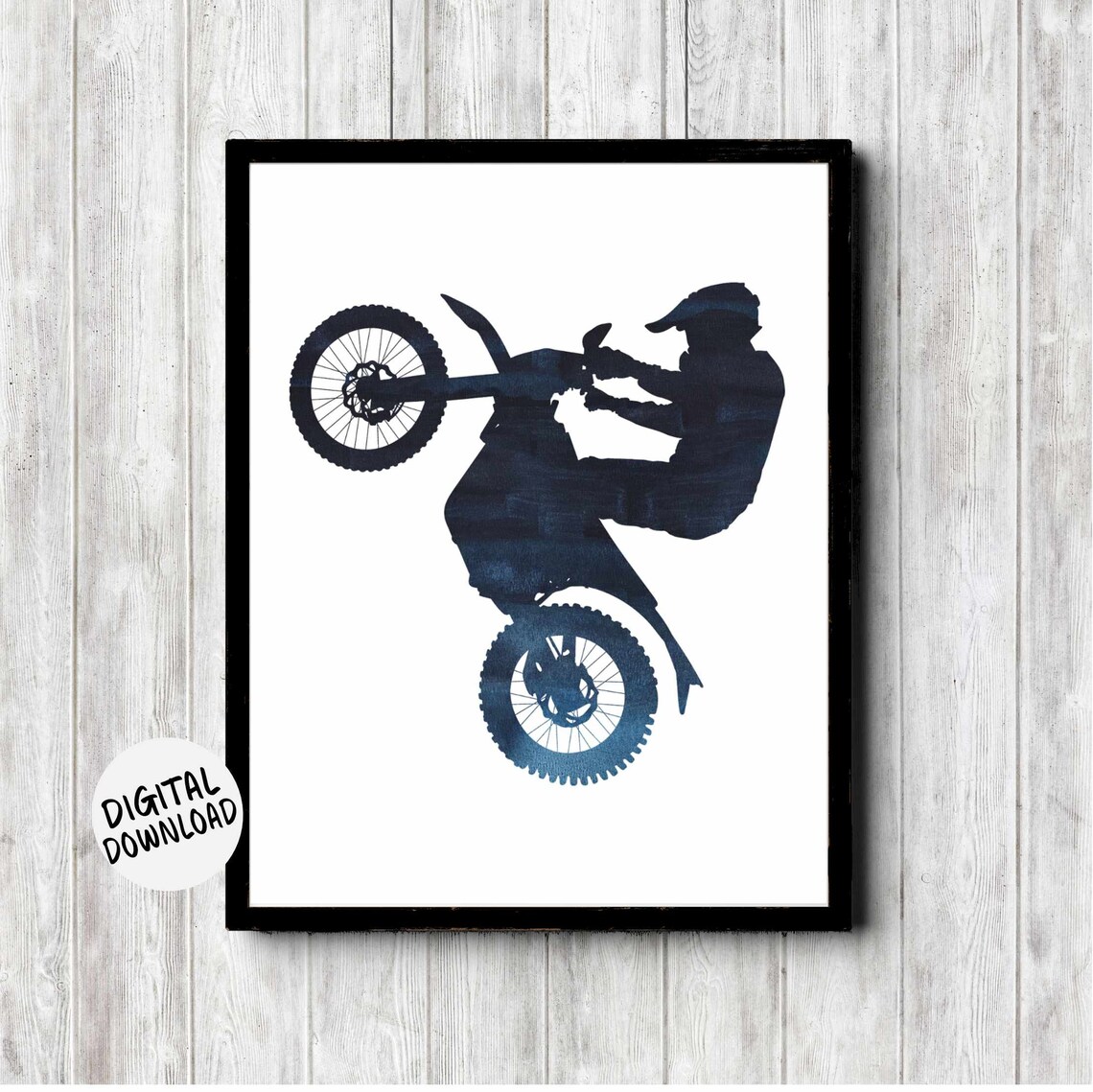 Motocross Dirt Bike Teen Boys Room Art Print