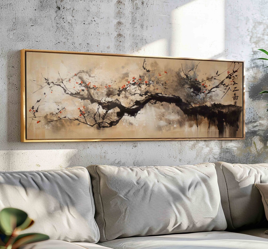 Japanese Wabi Sabi Nature Painting, Art Print