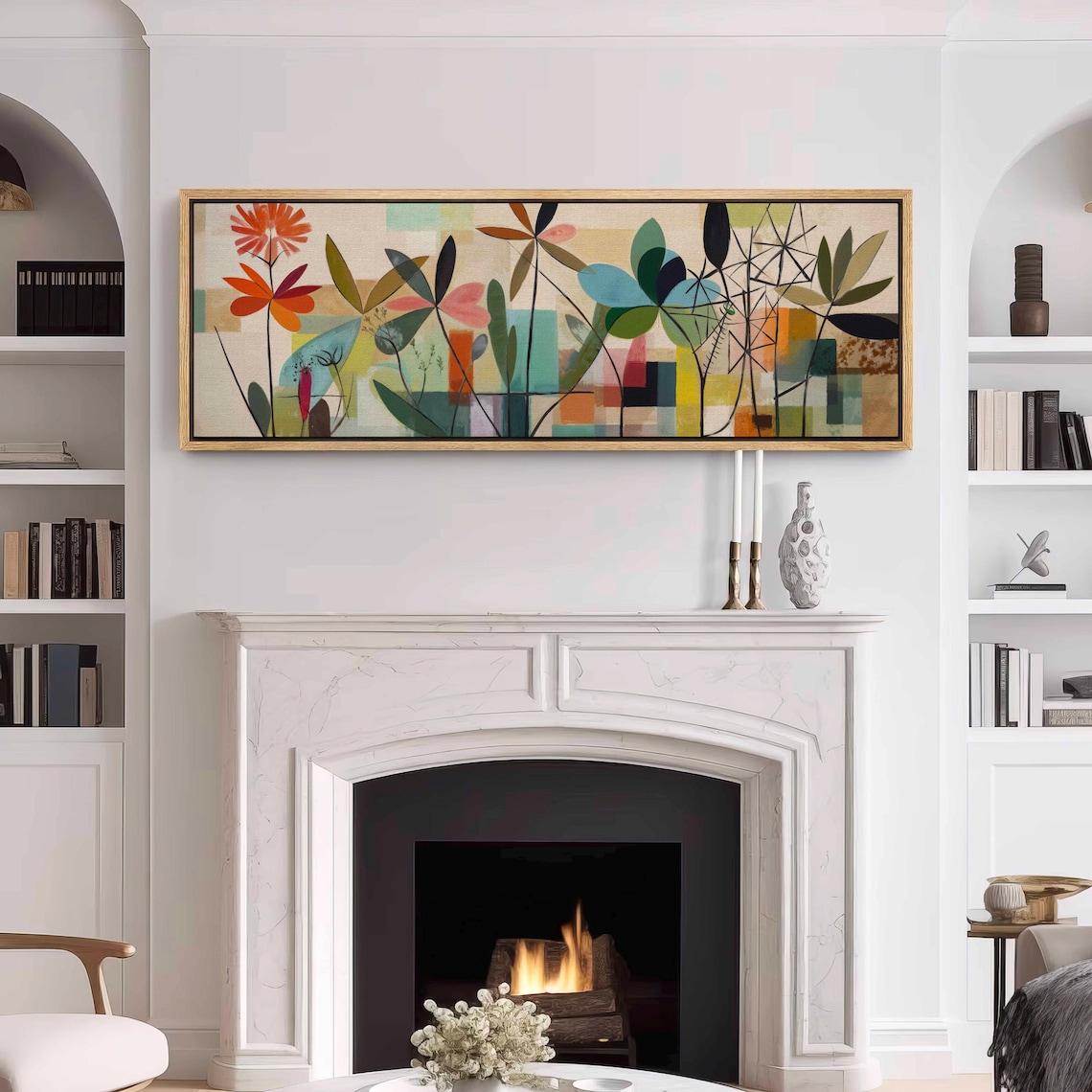 Mid-Century Botanical Floral Wall Art Poster Print - Image 3