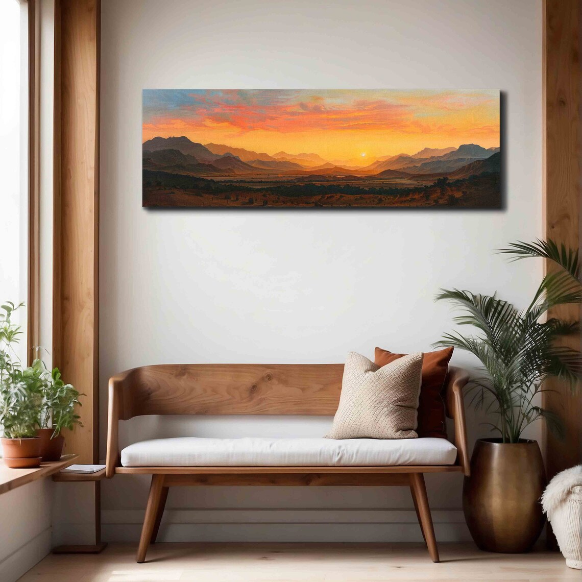 Wide Landscape Painting, Panoramic Wilderness Art Print - Image 3