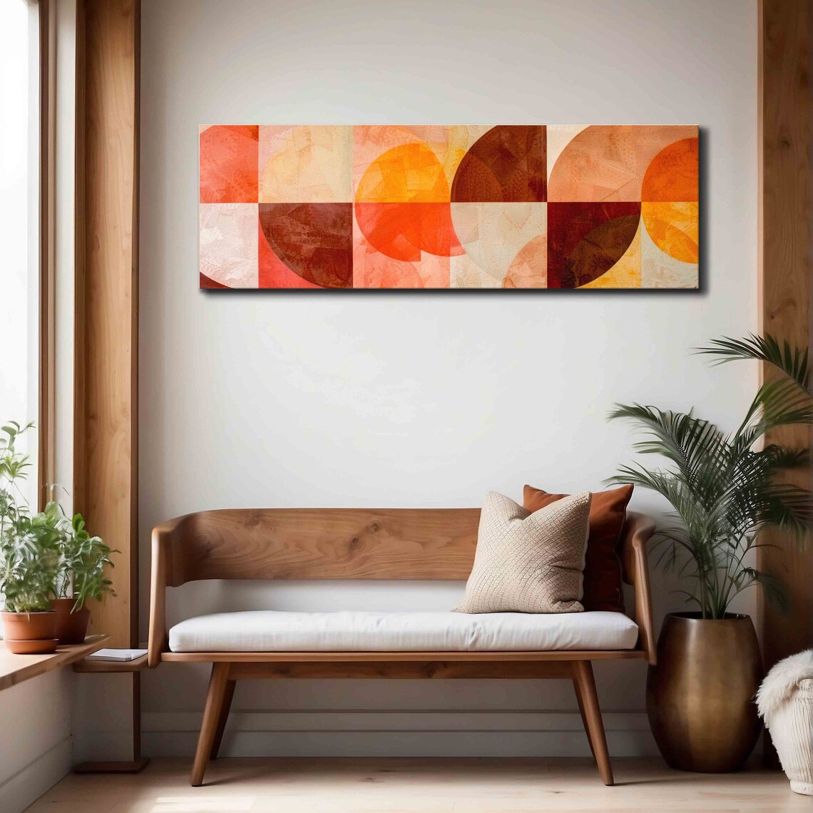 Mid Century Modern Geometric Art Print, Panoramic - Image 4