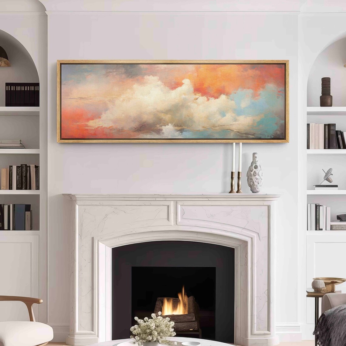 Cloud Wall Art, Vintage Minimalist Sky Poster - Image 3