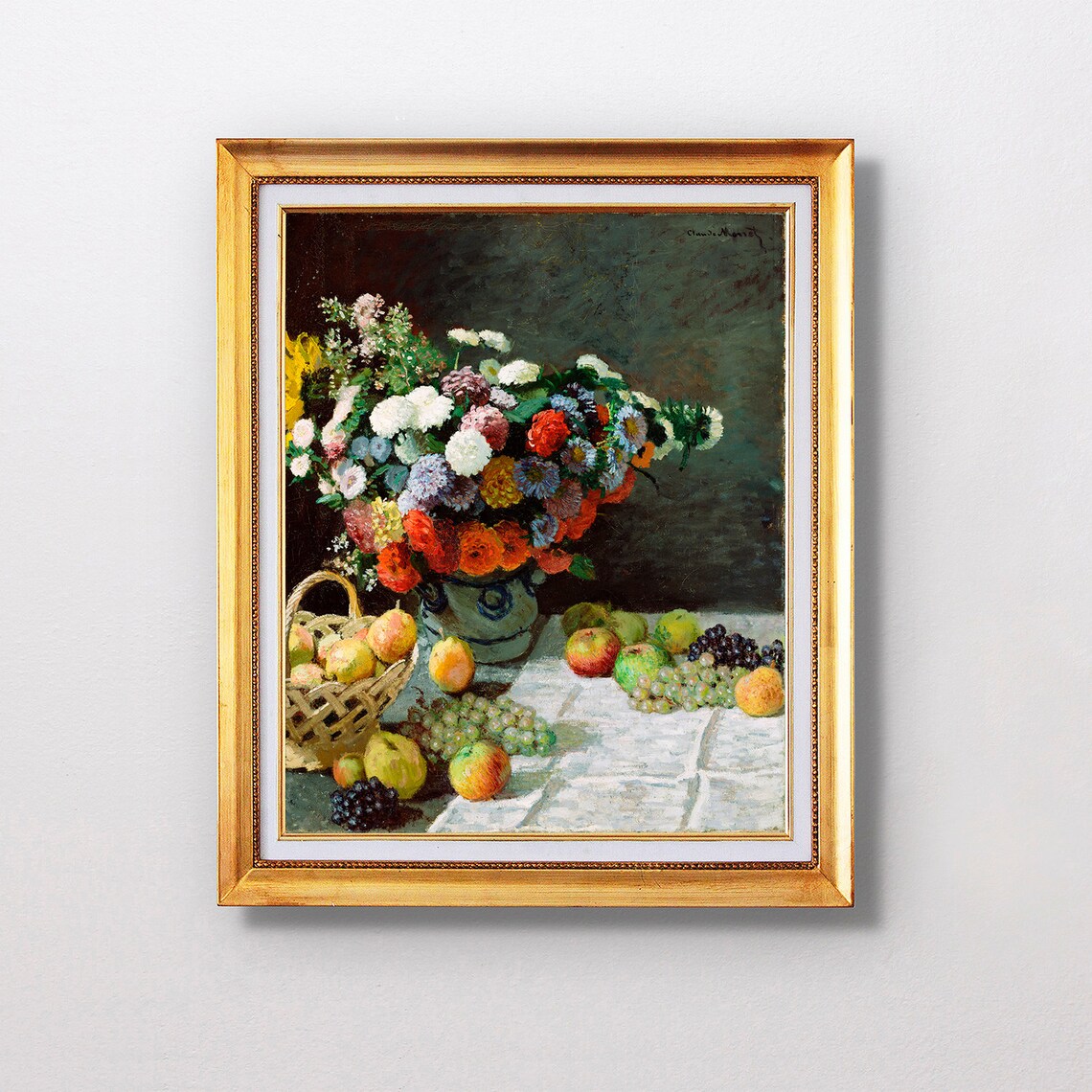 Claude Monet Still Life With Flowers And Fruit Fine Art Glice 1869 Sku 0078
