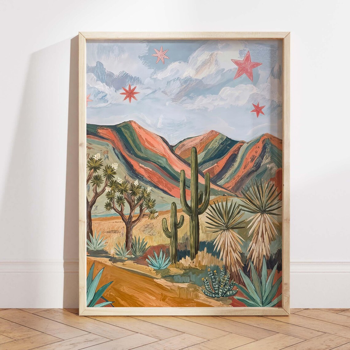 Southwestern Desert Landscape, Boho Wall Art