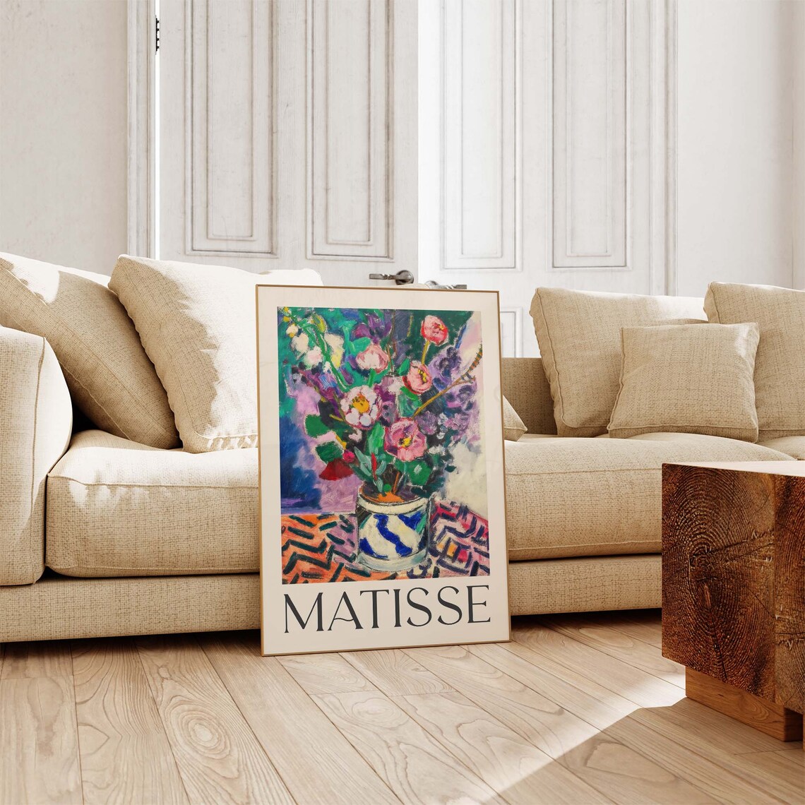 Matisse Style Peony Bouquet Fauvist Floral Still Life Poster - Image 3