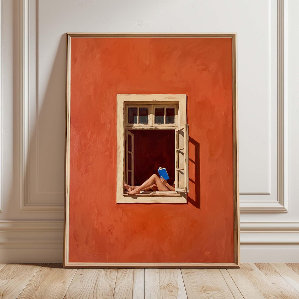 Woman Reading In Window Poster, Book Lover Decor