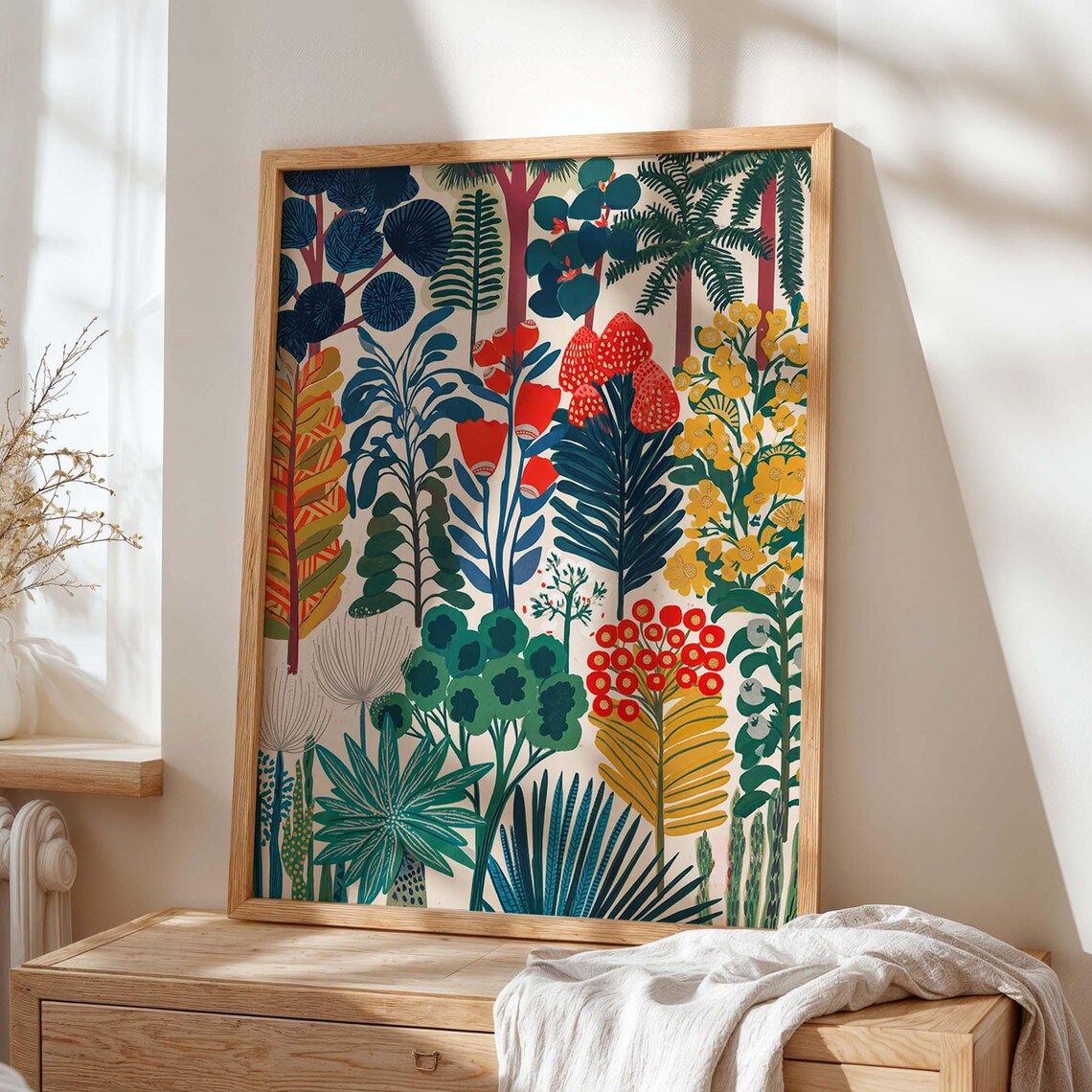 Tropical Botanical Print, Jungle Garden Poster