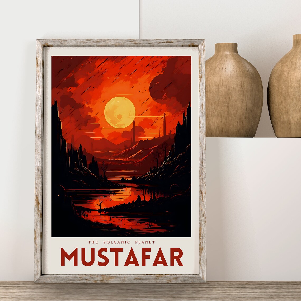 Star Wars Mustafar Vintage Travel Poster, Art Print - Image 2
