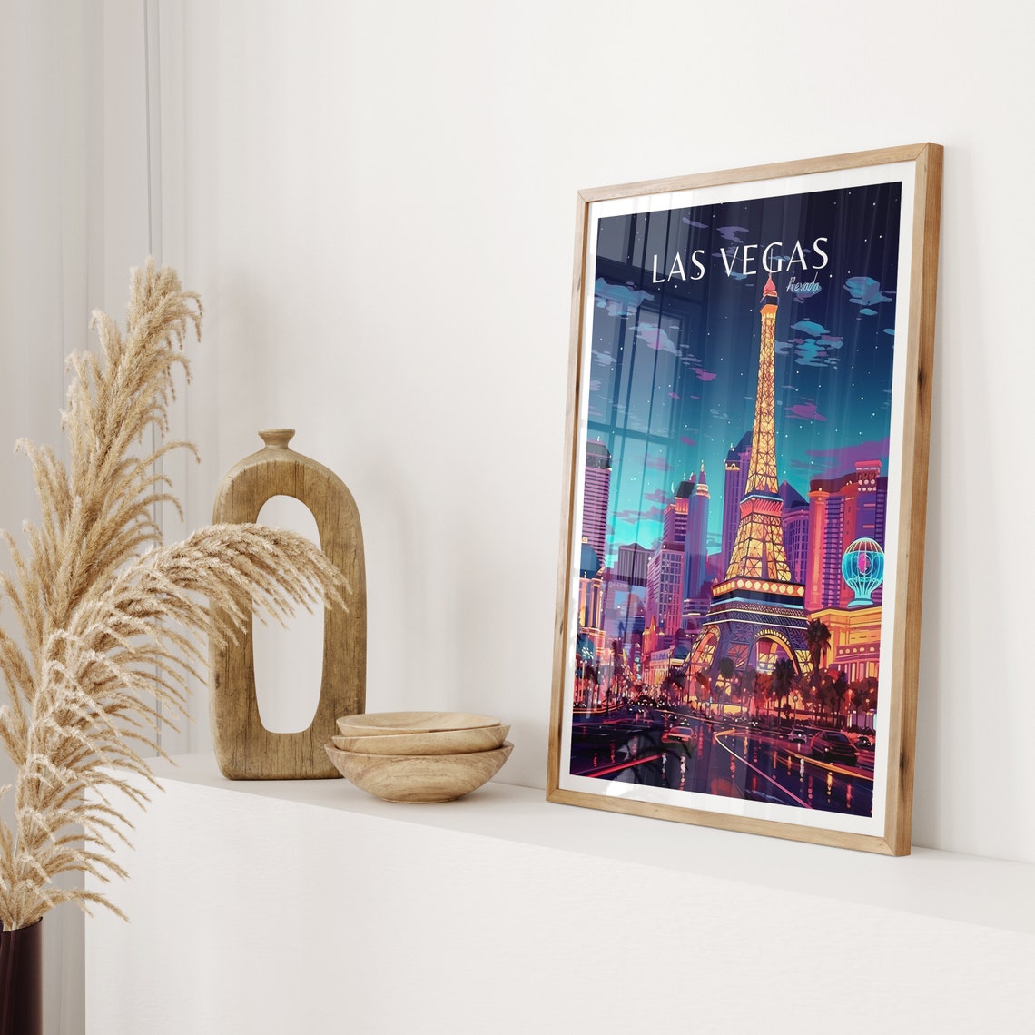 Las Vegas Travel Poster Nevada Poster Las Vegas Vintage Poster Travel Poster Las Vegas Retro Poster Las Vegas Travel Gift Nevada Usa - Image 2