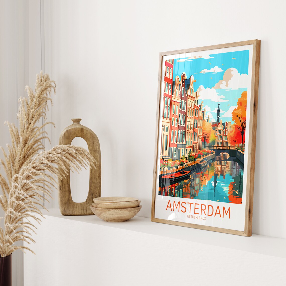 Amsterdam Travel Poster, Netherlands Art Print - Image 2