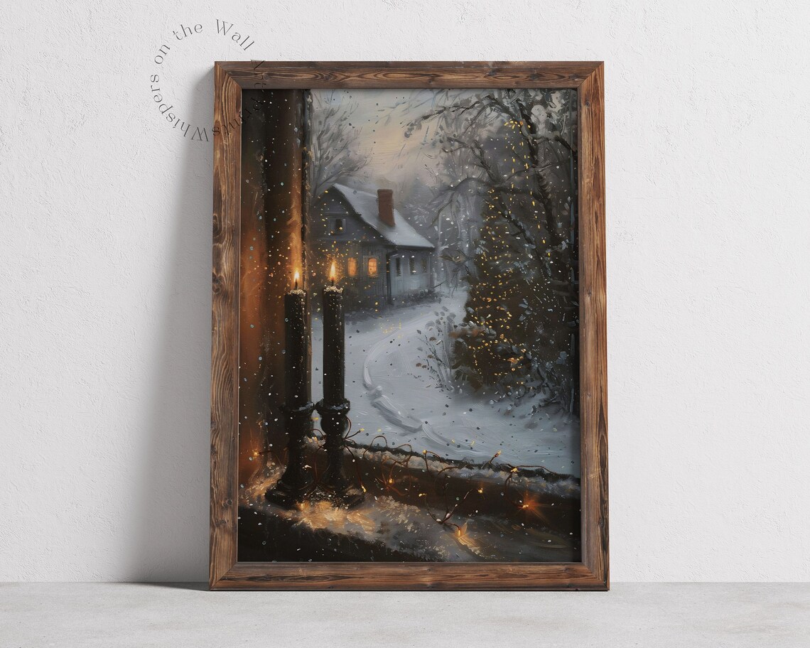 Nostalgic Christmas Art Print, Cottagecore Holiday Decor - Image 6