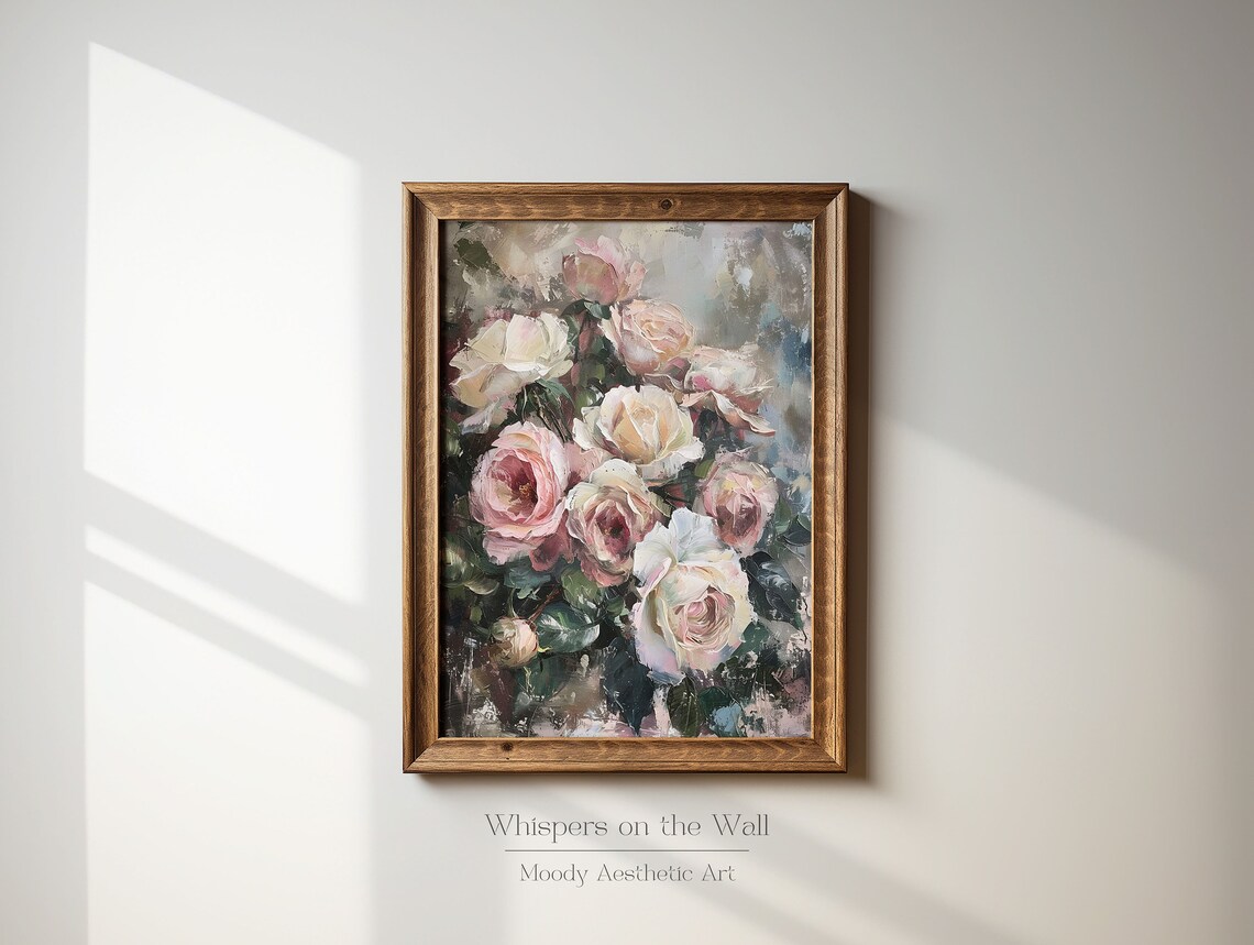 Relaxing Coffee and Book in Bed Soft Neutral Oil Painting Poster - Image 2