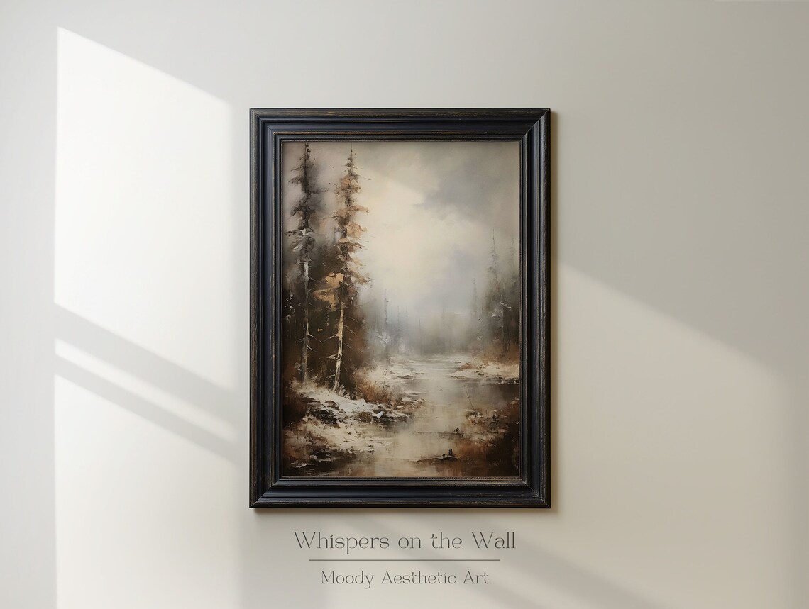 Rustic Winter Landscape Art Print, Nature Scene - Image 2