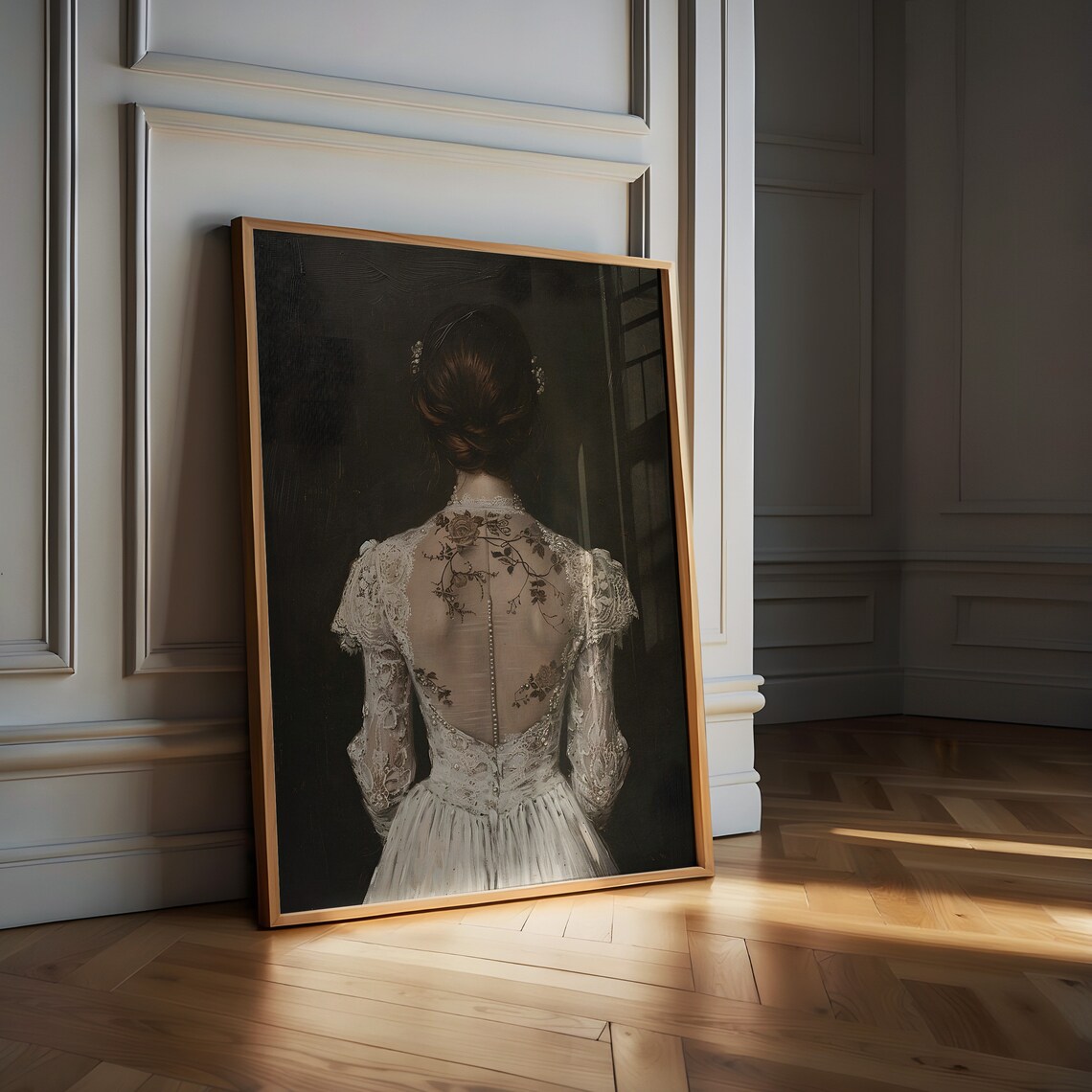 Victorian Portrait Painting, Dark Academia Gothic - Image 6