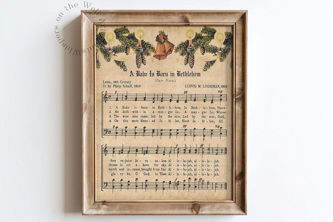 Vintage Christmas Sheet Music Wall Art Print Winter Holiday Decor Moody Christmas Sheet Music Art Print Living Room Art - Image 6