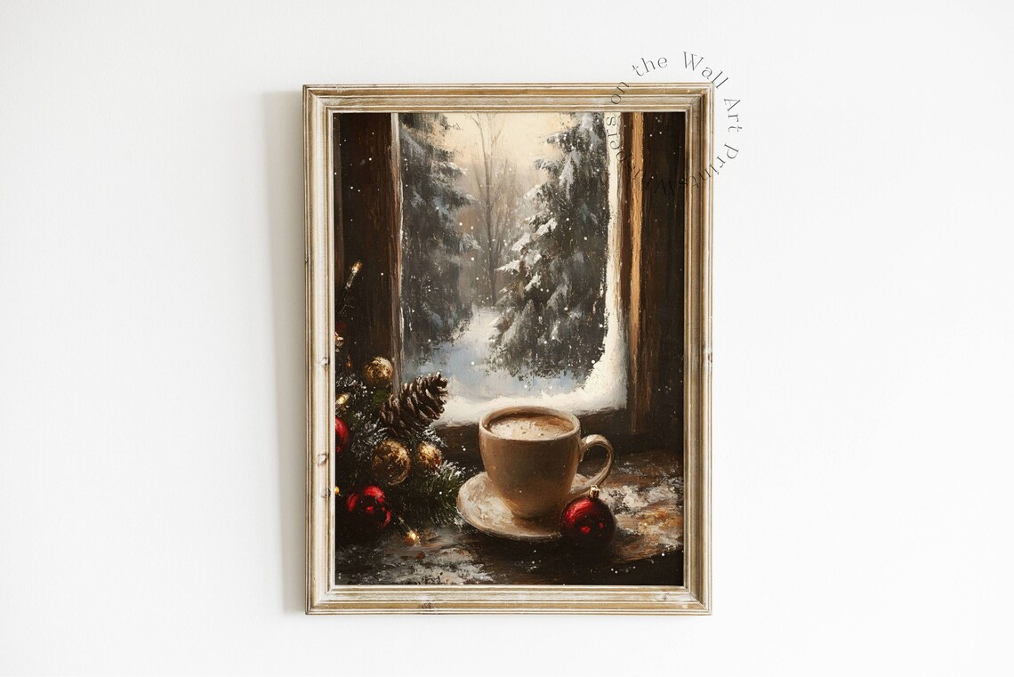 Christmas Coffee Cozy Decor, Winter Art Print - Image 6