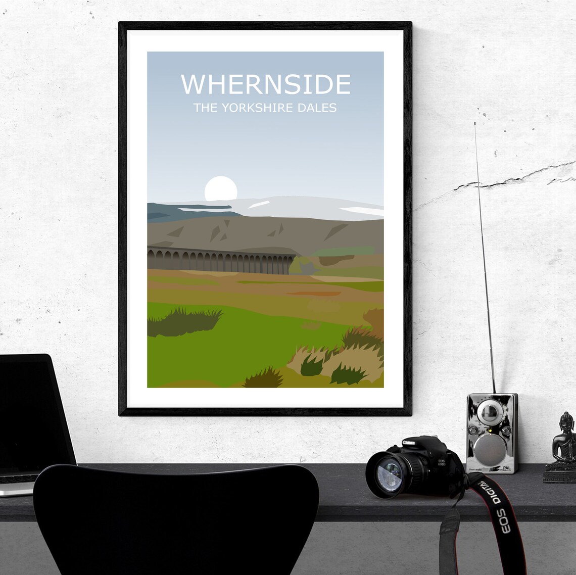 Whernside Yorkshire Dales Travel Poster, Three Peaks - Image 2