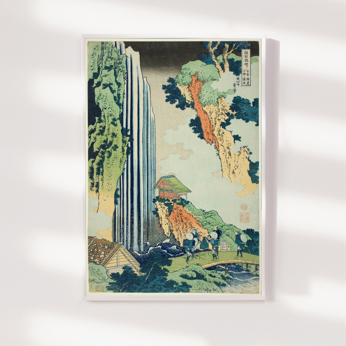 Hokusai Ono Falls, Kisokaido Ukiyo-e Art Print - Image 3