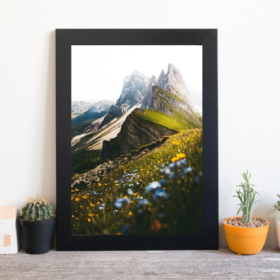 Din A4 Art Print Without Frame Landscape With Bergalm Mountains Mountain Alm Photo Art Nature Print Poster Image