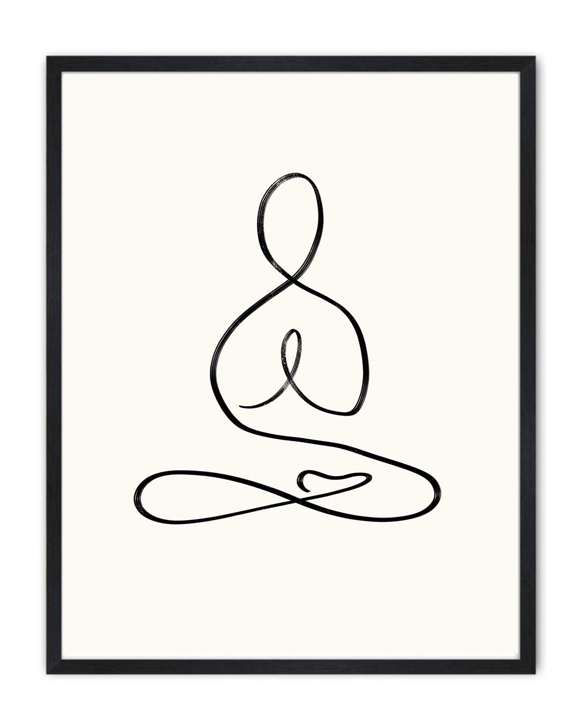 Abstract Woman Body Silhouette Line Art Minimalist Wall Art Poster - Image 2