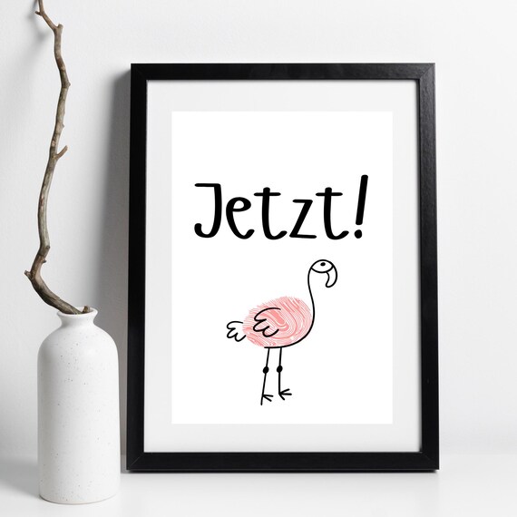 Art Print Din A4 Saying Now Typography Motivation Courage Print Poster Picture Without Frame