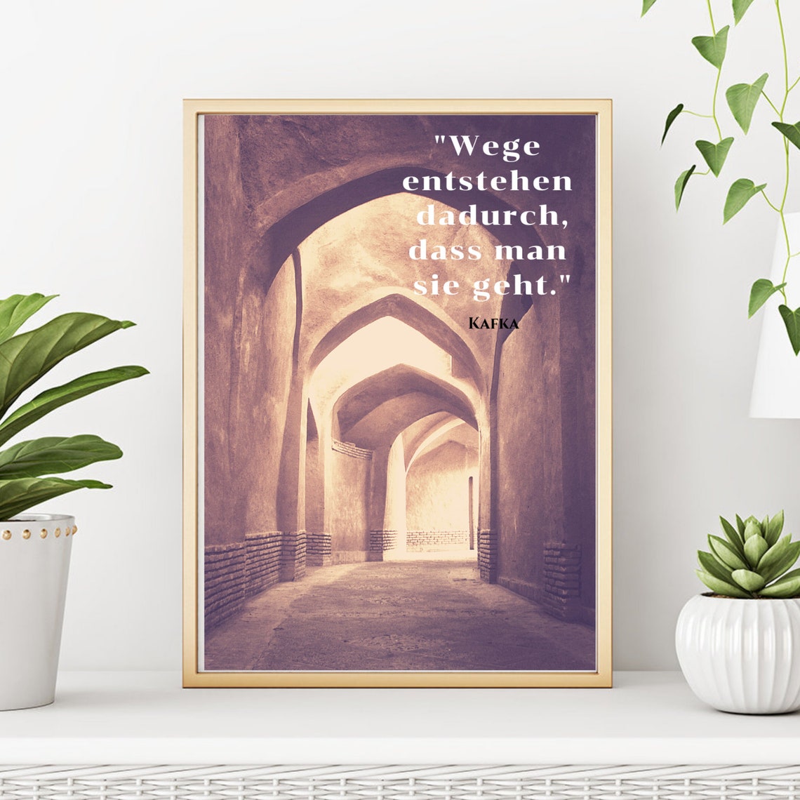 Franz Kafka Quote Arched Passage Photography Motivational Wall Art - Image 2
