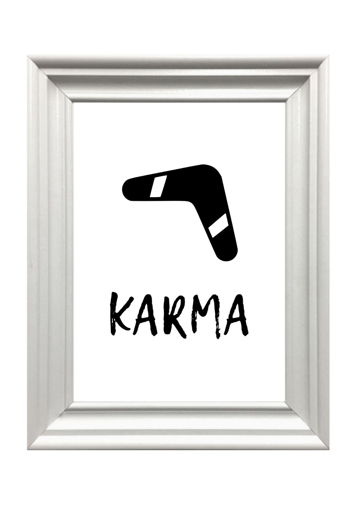 Din A4 Art Print Unframed Saying Karma Motivation Boomerang Typography Image Poster Gift - Image 3