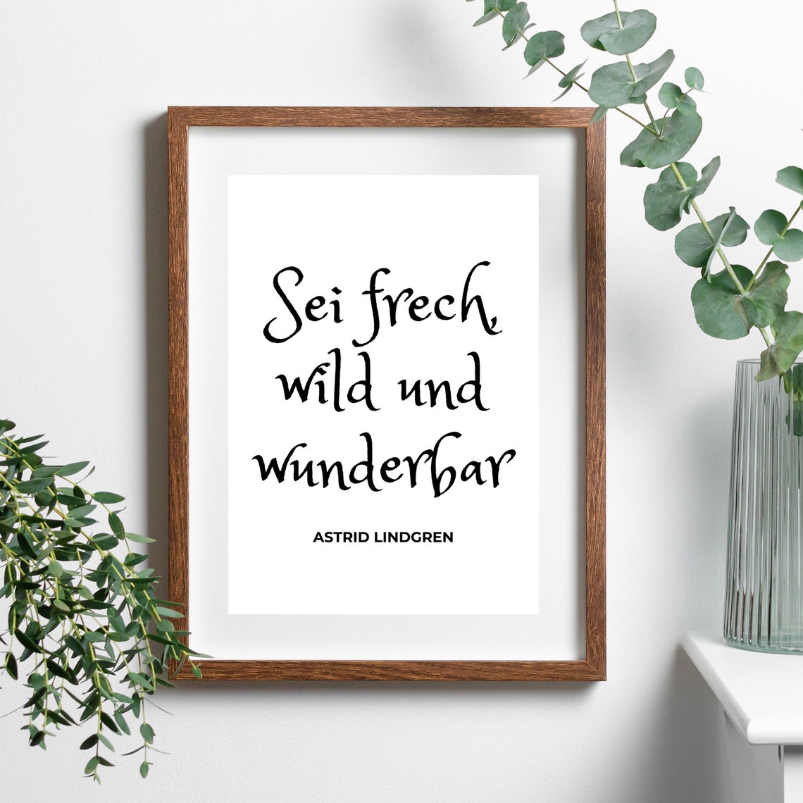 Be Cheeky Wild and Wonderful Astrid Lindgren German Quote Poster - Image 2