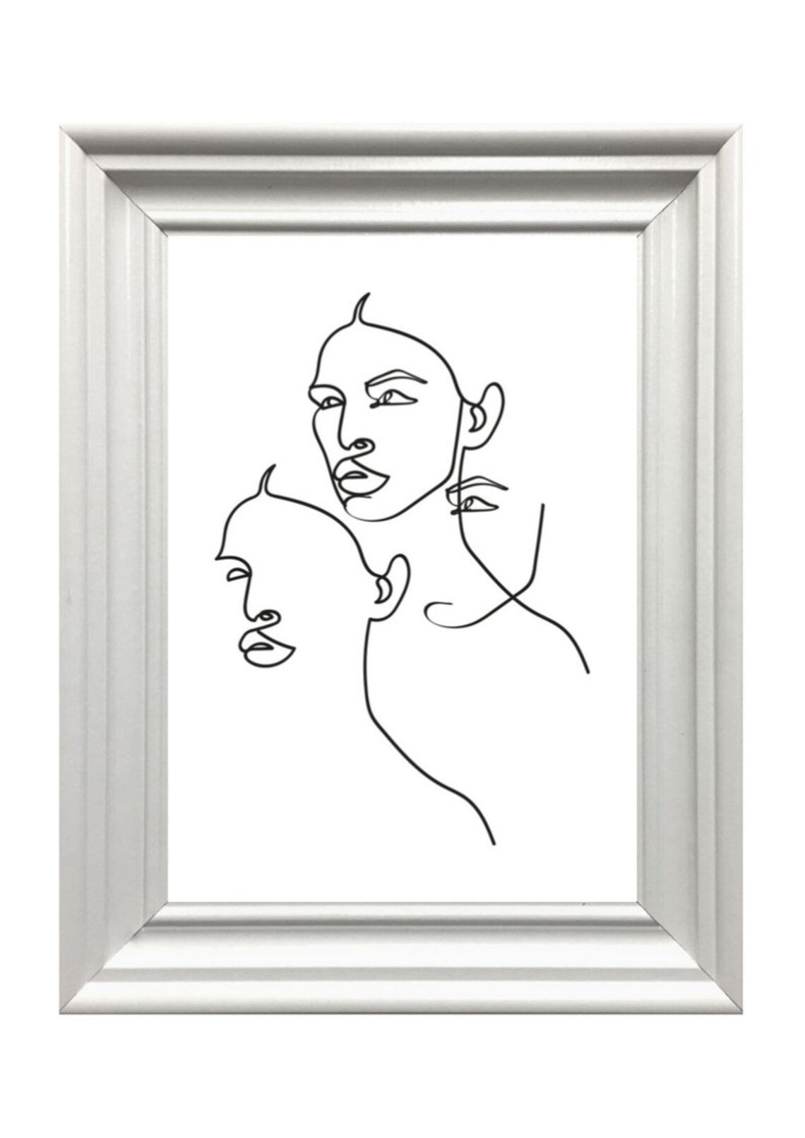 Abstract Line Art Woman Profile Minimalist Modern Sketch Wall Art Poster - Image 3