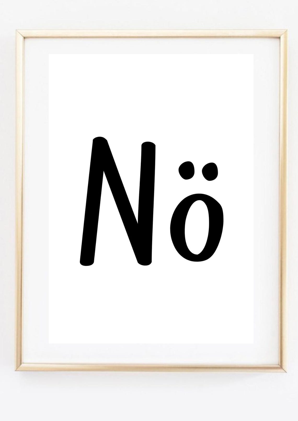 Noe German Funny Office Quote Minimalist Typography Wall Art - Image 2