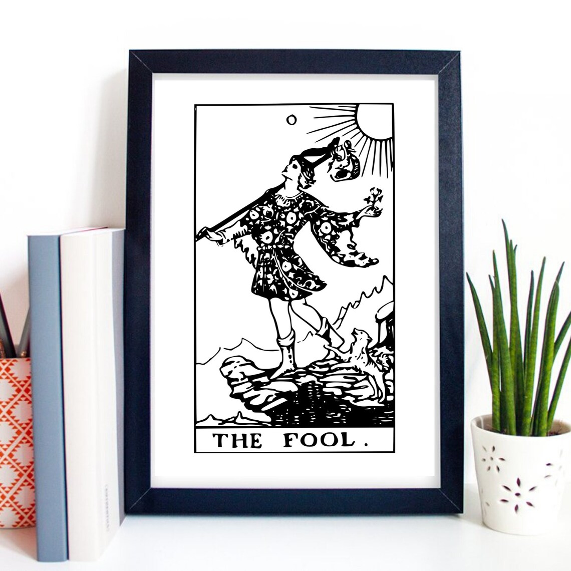 The Fool Tarot Card Rider Waite New Beginnings Mystical Art Print - Image 3