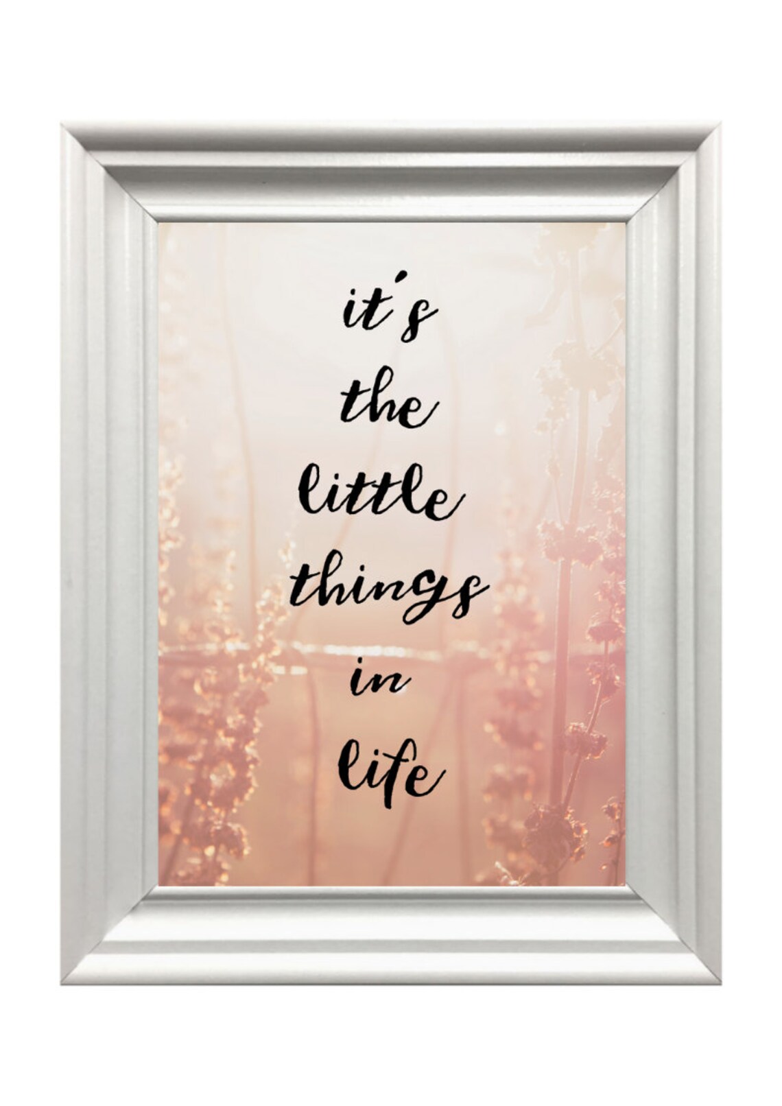 Its The Little Things In Life Blush Pink Quote Wall Art Poster Decor - Image 3