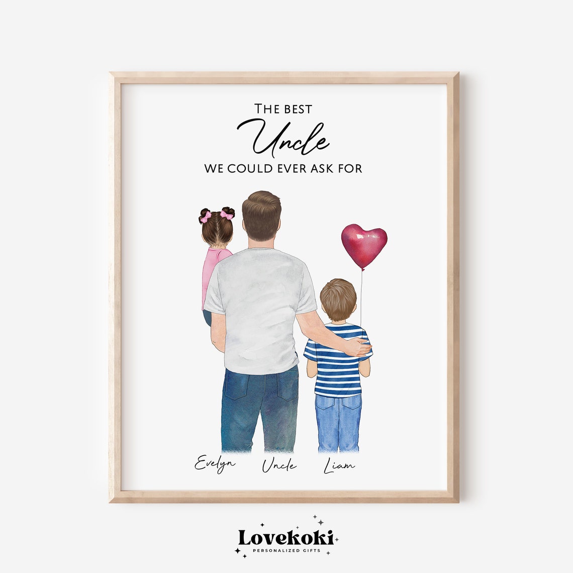 The Best Uncle We Could Ever Ask For Custom Family Portrait Poster