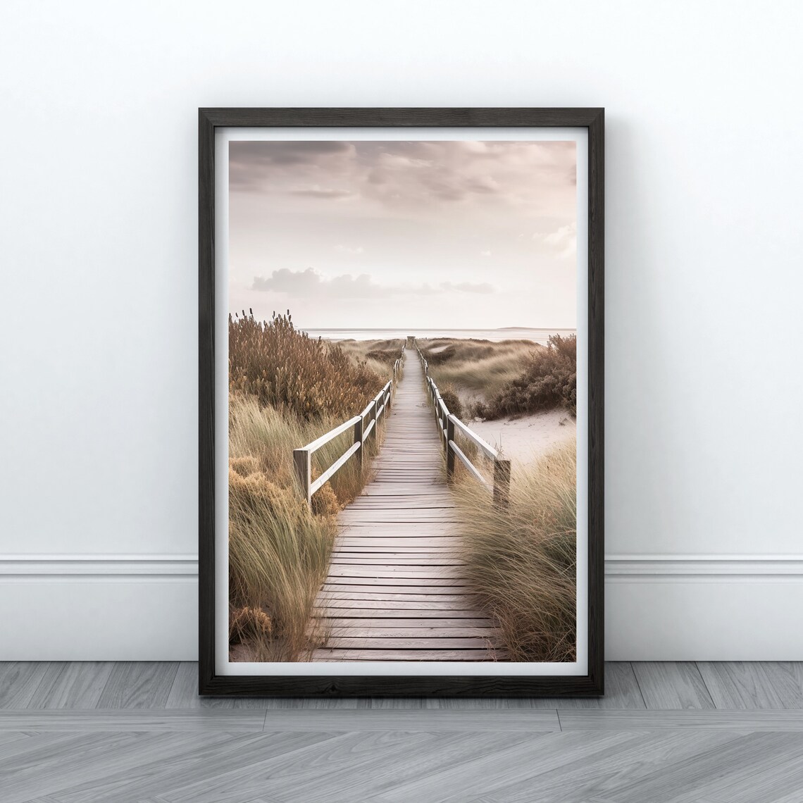 Artful Beach Coastal Landscape Wall Art Print - Image 4